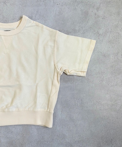 BIG FIELD（ビッグフィールド）の「ハンソデリブツキムジTシャツ(80～150cm)（Tシャツ/カットソー・キッズ・チャコール/キャメル/グリーン/杢グレー/ブルー/オフホワイト・100/110/120/130/140/150/80/90/95）」の10枚目の写真
