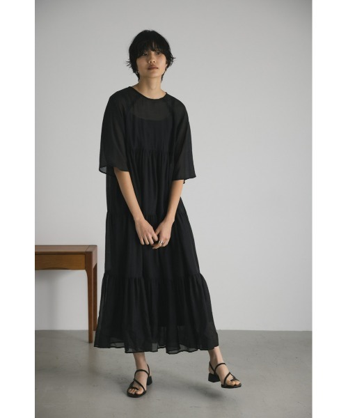 正規品 styling/（スタイリング/） ティアードワンピース styling/（スタイリング）の「シフォンティアードドレス