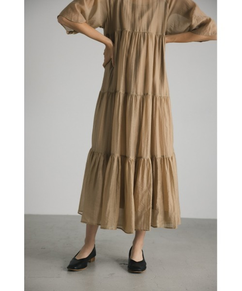 STYLEMIXER（スタイルミキサー）の「ティアードシアーワンピース（ワンピース・レディース・ブルー/ブラック/ベージュ・SMALL/MEDIUM）」の16枚目の写真