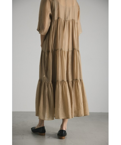 STYLEMIXER（スタイルミキサー）の「ティアードシアーワンピース（ワンピース・レディース・ブルー/ブラック/ベージュ・SMALL/MEDIUM）」の19枚目の写真