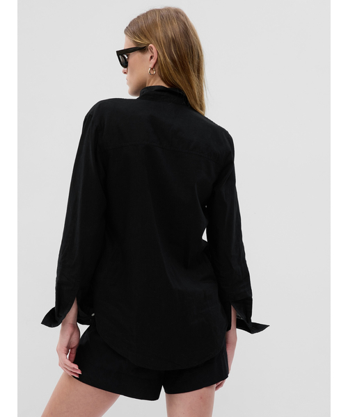 GAP(ギャップ)の「リネン イージーシャツ(シャツ/ブラウス・レディース・ブルー/ホワイト/ブラック/ベージュ/オレンジ系その他/ベージュ系その他・S/XS/M/XXS/L)」の9枚目の写真