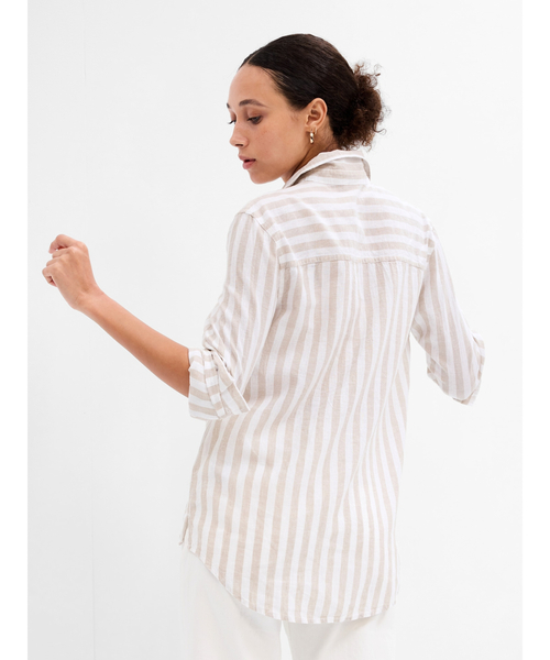 GAP(ギャップ)の「リネン イージーシャツ(シャツ/ブラウス・レディース・ブルー/ホワイト/ブラック/ベージュ/オレンジ系その他/ベージュ系その他・S/XS/M/XXS/L)」の10枚目の写真