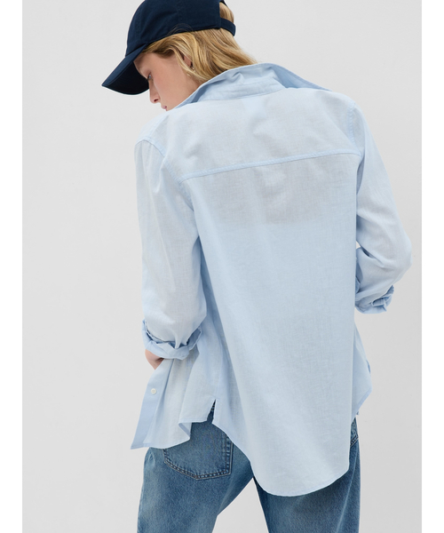 GAP(ギャップ)の「リネン イージーシャツ(シャツ/ブラウス・レディース・ブルー/ホワイト/ブラック/ベージュ/オレンジ系その他/ベージュ系その他・S/XS/M/XXS/L)」の11枚目の写真