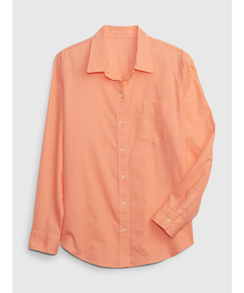 GAP(ギャップ)の「リネン イージーシャツ(シャツ/ブラウス・レディース・ブルー/ホワイト/ブラック/ベージュ/オレンジ系その他/ベージュ系その他・S/XS/M/XXS/L)」の8枚目の写真