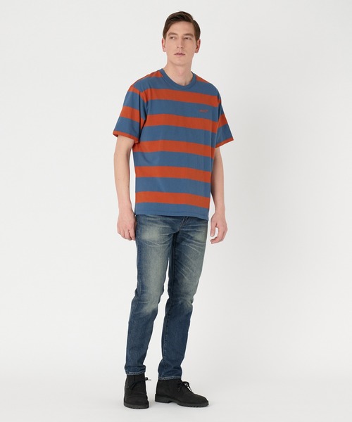 Levi&#39;s - リーバイス レッド タブ 半袖 シャツ M ボーダー ポロシャツ ピンク Levi's - リーバイス レッド タブ 半袖 シャツ M ボーダー