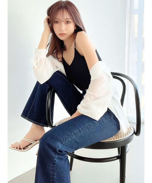 RESEXXY（リゼクシー）の「サテンストリングキャミソール（キャミソール・レディース・ベージュ/ブラック/グリーン・FREE）」の16枚目の写真