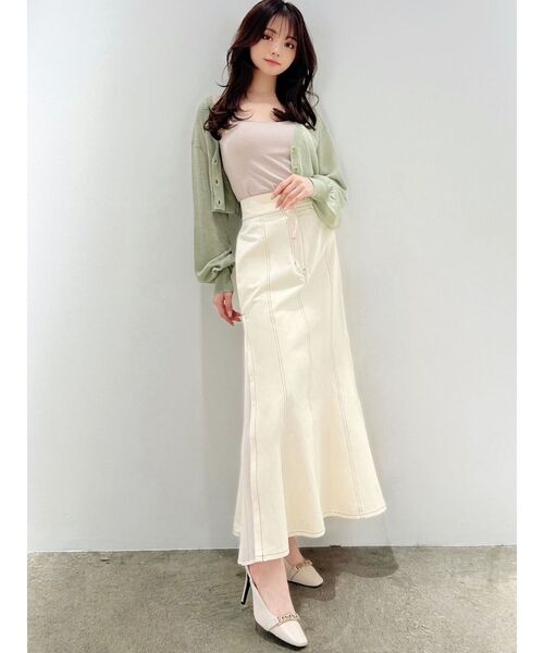 RESEXXY（リゼクシー）の「サテンストリングキャミソール（キャミソール・レディース・ベージュ/ブラック/グリーン・FREE）」の19枚目の写真