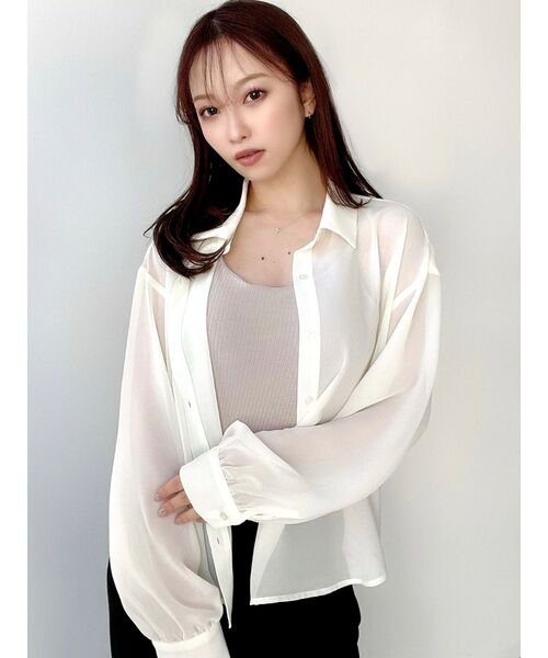 RESEXXY（リゼクシー）の「サテンストリングキャミソール（キャミソール・レディース・ベージュ/ブラック/グリーン・FREE）」の20枚目の写真