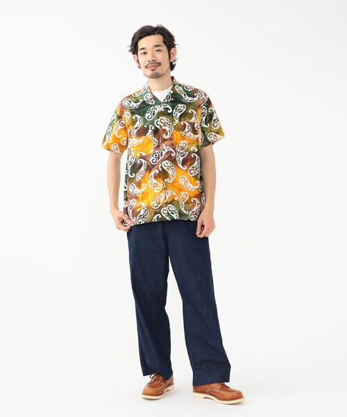 BEAMS PLUS（ビームスプラス）の「BEAMS PLUS / バティックプリント ショートスリーブ オープンカラー シャツ（シャツ/ブラウス・メンズ・ブラウン/パープル/グリーン・M/L/S/XL）」の4枚目の写真