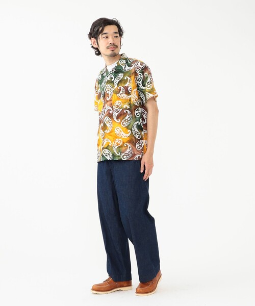 BEAMS PLUS（ビームスプラス）の「BEAMS PLUS / バティックプリント ショートスリーブ オープンカラー シャツ（シャツ/ブラウス・メンズ・ブラウン/パープル/グリーン・M/L/S/XL）」の5枚目の写真
