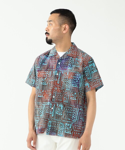 BEAMS PLUS（ビームスプラス）の「BEAMS PLUS / バティックプリント ショートスリーブ オープンカラー シャツ（シャツ/ブラウス・メンズ・ブラウン/パープル/グリーン・M/L/S/XL）」の10枚目の写真