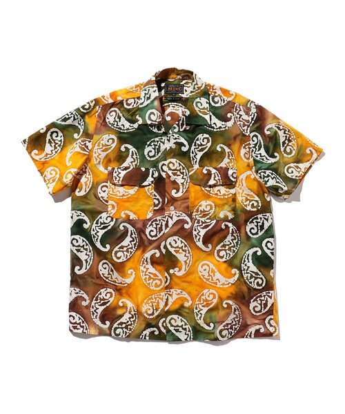 BEAMS PLUS（ビームスプラス）の「BEAMS PLUS / バティックプリント ショートスリーブ オープンカラー シャツ（シャツ/ブラウス・メンズ・ブラウン/パープル/グリーン・M/L/S/XL）」の12枚目の写真