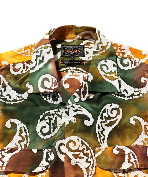 BEAMS PLUS（ビームスプラス）の「BEAMS PLUS / バティックプリント ショートスリーブ オープンカラー シャツ（シャツ/ブラウス・メンズ・ブラウン/パープル/グリーン・M/L/S/XL）」の13枚目の写真