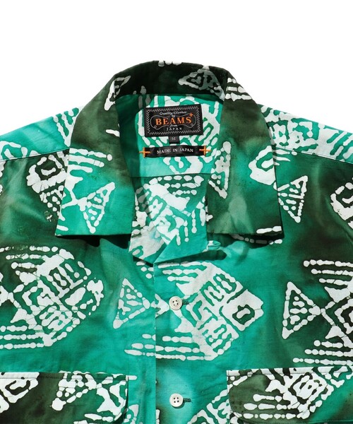 BEAMS PLUS（ビームスプラス）の「BEAMS PLUS / バティックプリント ショートスリーブ オープンカラー シャツ（シャツ/ブラウス・メンズ・ブラウン/パープル/グリーン・M/L/S/XL）」の20枚目の写真