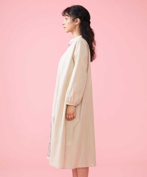 ホコモモラ　ワンピース Jocomomola 【ホコモモラ】ワンピース。 膝丈 コットン100