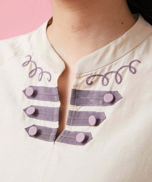 新品タグ付！ホコモモラ 刺繍 デニムオールインワン mh319 刺繍デニムワンピース（ワンピース）｜Sawa a la mode（サワ