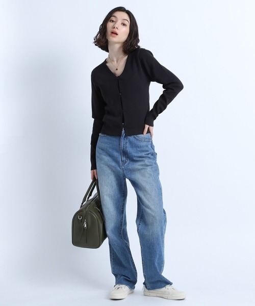 eL（エル）の「【eL】12G LinenBrend Short Cardigan/195704（カーディガン/ボレロ・レディース・ライトブルー/ブラック/オフホワイト/ライトピンク・FREE）」の19枚目の写真