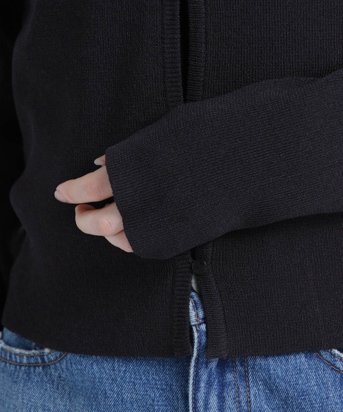 eL（エル）の「【eL】12G LinenBrend Short Cardigan/195704（カーディガン/ボレロ・レディース・ライトブルー/ブラック/オフホワイト/ライトピンク・FREE）」の10枚目の写真