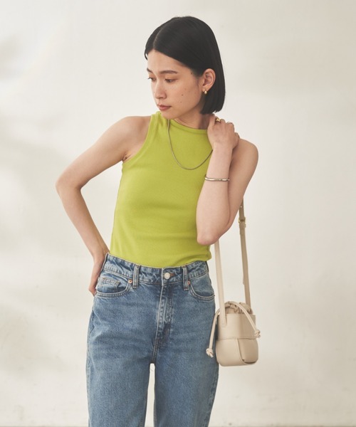 Shelly island（シェリーアイランド）の「アメスリリブタンク（タンクトップ・レディース・ブラック/ブラウン/グリーン/ホワイト/ブラック×ホワイト・FREE）」の18枚目の写真