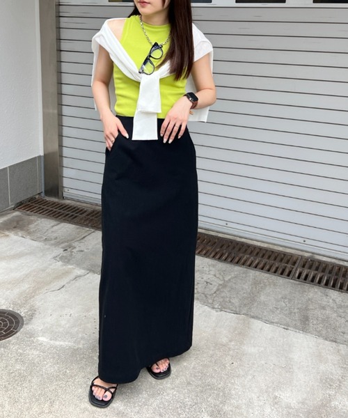 Shelly island（シェリーアイランド）の「アメスリリブタンク（タンクトップ・レディース・ブラック/ブラウン/グリーン/ホワイト/ブラック×ホワイト・FREE）」の21枚目の写真