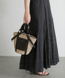 【VIOLAd’ORO/ヴィオラドーロ】abaca*leather combi Bag