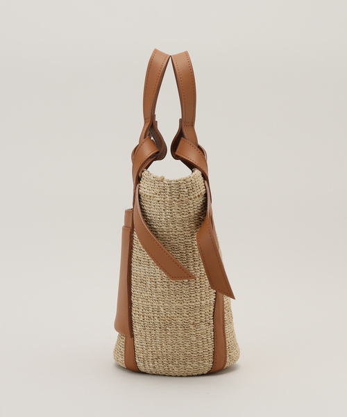 La TOTALITE（ラトータリテ）の「【VIOLAd’ORO/ヴィオラドーロ】abaca*leather combi Bag（ハンドバッグ・レディース・ブラック/キャメル・FREE）」の15枚目の写真