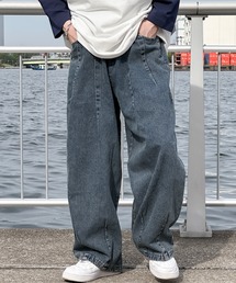 ヴィンテージライクワイドデニムパンツ