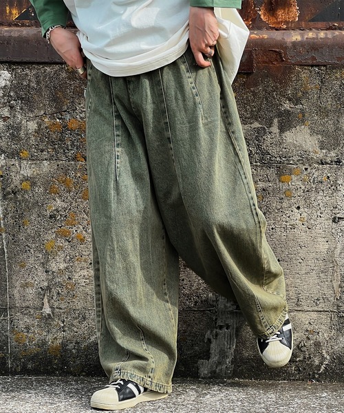 kutir（クティール）の「ヴィンテージライクワイドデニムパンツ（デニムパンツ・メンズ・ブラック/その他/ブルー・SMALL/MEDIUM/LARGE）」の3枚目の写真