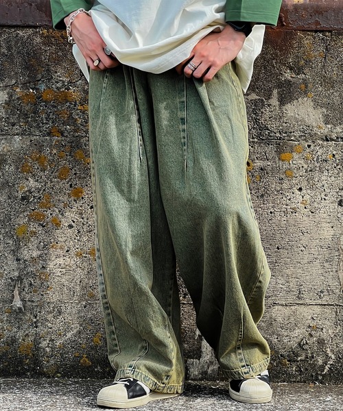 kutir（クティール）の「ヴィンテージライクワイドデニムパンツ（デニムパンツ・メンズ・ブラック/その他/ブルー・SMALL/MEDIUM/LARGE）」の6枚目の写真