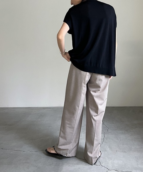 cona(コナ)の「【ZOZO限定】フレンチスリーブポロニット(ニット/セーター・レディース・チャコールグレー/ブラック/アイボリー・FREE)」の5枚目の写真