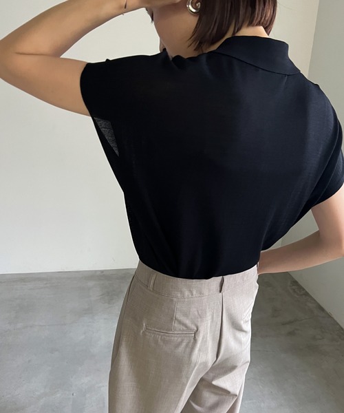 ZOZO限定】フレンチスリーブポロニット（ニット/セーター