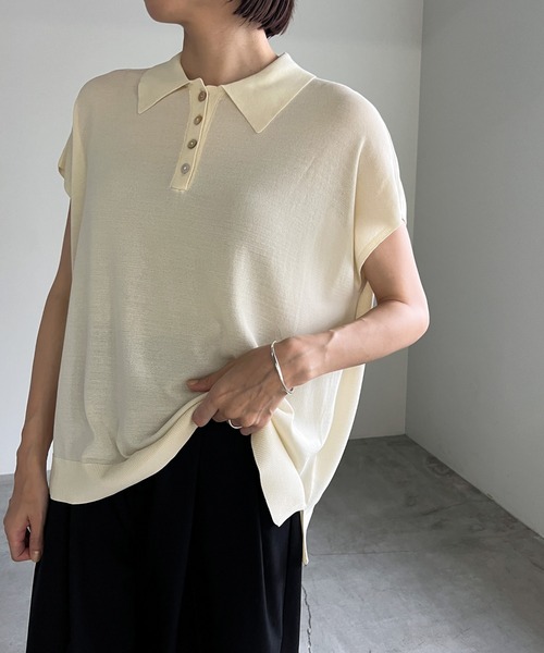 cona(コナ)の「【ZOZO限定】フレンチスリーブポロニット(ニット/セーター・レディース・チャコールグレー/ブラック/アイボリー・FREE)」の20枚目の写真