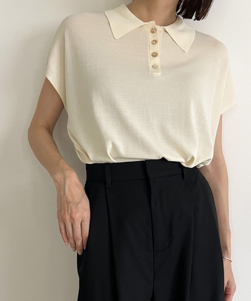 cona(コナ)の「【ZOZO限定】フレンチスリーブポロニット(ニット/セーター・レディース・チャコールグレー/ブラック/アイボリー・FREE)」の22枚目の写真