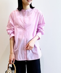 OPAQUE.CLIP | シアーバンドカラーシャツ【マシンウオッシャブル】(シャツ/ブラウス)