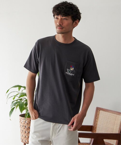 ikka(イッカ)の「ブックマンサガラ刺繍ポケTシャツ(Tシャツ/カットソー・メンズ・ミント/ホワイト/チャコールグレー・S/M/L/XL)」の16枚目の写真