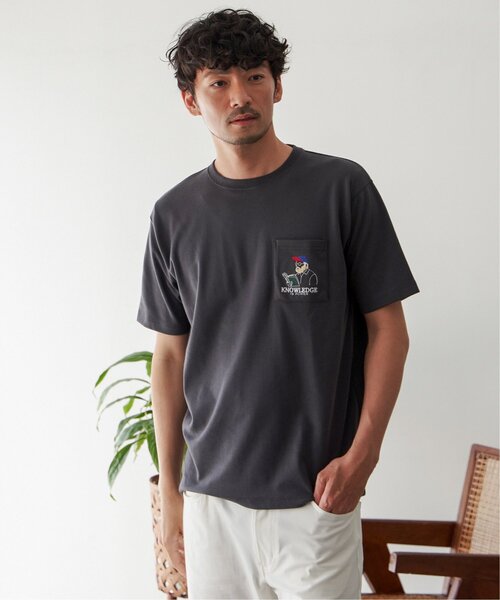 ikka(イッカ)の「ブックマンサガラ刺繍ポケTシャツ(Tシャツ/カットソー・メンズ・ミント/ホワイト/チャコールグレー・S/M/L/XL)」の17枚目の写真
