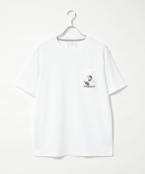 ikka(イッカ)の「ブックマンサガラ刺繍ポケTシャツ(Tシャツ/カットソー・メンズ・ミント/ホワイト/チャコールグレー・S/M/L/XL)」の9枚目の写真