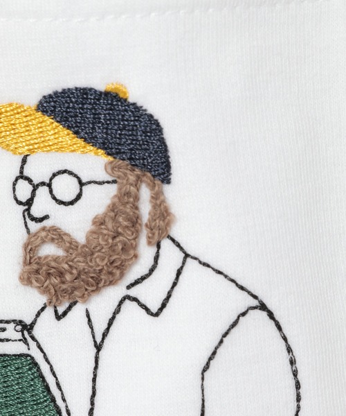 ikka(イッカ)の「ブックマンサガラ刺繍ポケTシャツ(Tシャツ/カットソー・メンズ・ミント/ホワイト/チャコールグレー・S/M/L/XL)」の14枚目の写真
