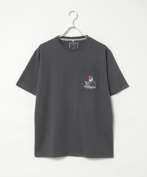 ikka(イッカ)の「ブックマンサガラ刺繍ポケTシャツ(Tシャツ/カットソー・メンズ・ミント/ホワイト/チャコールグレー・S/M/L/XL)」の15枚目の写真