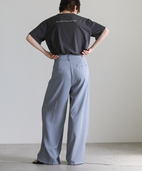 select MOCA（セレクトモカ）の「アソートバックロゴエンブロイダリーＴシャツ（Tシャツ/カットソー・レディース・ホワイト×グリーン/ホワイト×ブラック/スミクロ・FREE）」の22枚目の写真