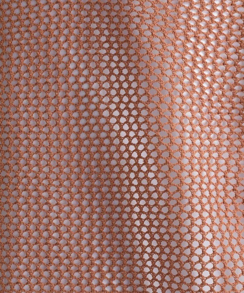 HARE（ハレ）の「スカシアミメッシュニットプルオーバー(HARE)（Tシャツ/カットソー・メンズ・ホワイト/ブラック/オレンジ/オレンジ系その他・FREE）」の5枚目の写真