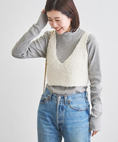 coen(コーエン)の「メローリブタートルネックロンT(WEB限定カラー)(Tシャツ/カットソー・レディース・ブラック/グレー/ホワイト/オレンジ/モカ/ナチュラル/ケリー/コバルトブルー/その他1・M/L)」の13枚目の写真