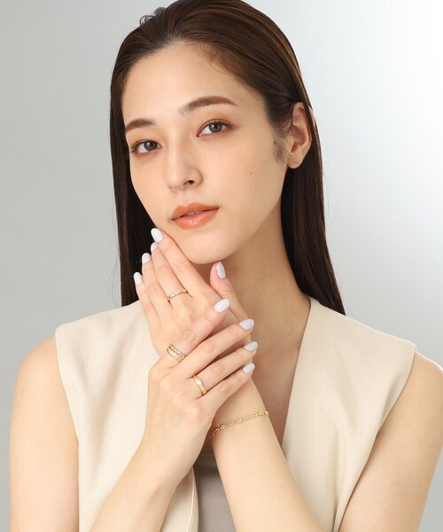 COCOSHNIK（ココシュニック）の「K10ウェーブロープ リング（リング・レディース・イエローゴールド・10号/12号/14号）」の6枚目の写真