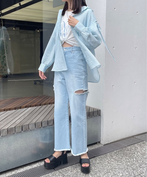 one way（ワンウェイ）の「OWハート刺繍Tシャツ（Tシャツ/カットソー・レディース・ホワイト/ホワイト系その他/ライトベージュ/ブラウン・FREE）」の11枚目の写真