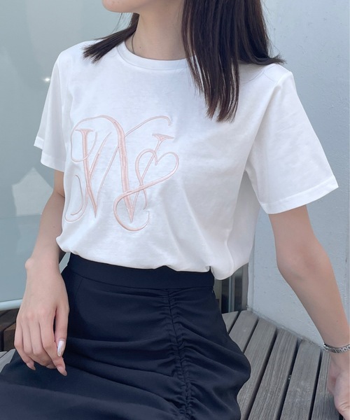 one way（ワンウェイ）の「OWハート刺繍Tシャツ（Tシャツ/カットソー・レディース・ホワイト/ホワイト系その他/ライトベージュ/ブラウン・FREE）」の18枚目の写真