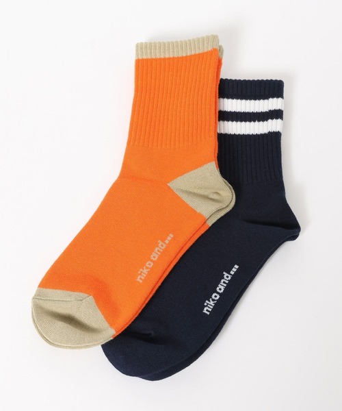 niko and...(ニコアンド)の「【靴下屋】コラボ2Pソックス1(ソックス/靴下・レディース・ホワイト/その他2/その他1・FREE)」の1枚目の写真