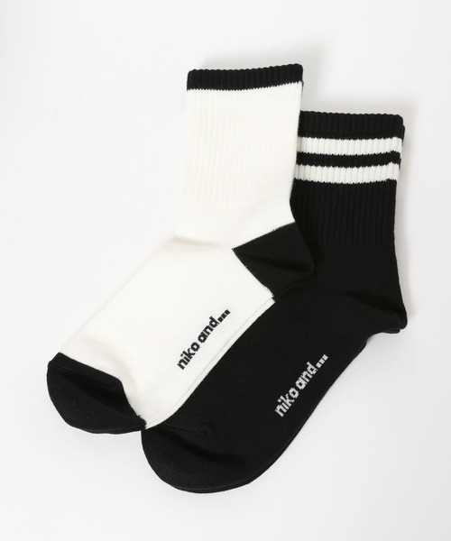 niko and...(ニコアンド)の「【靴下屋】コラボ2Pソックス1(ソックス/靴下・レディース・ホワイト/その他2/その他1・FREE)」の2枚目の写真