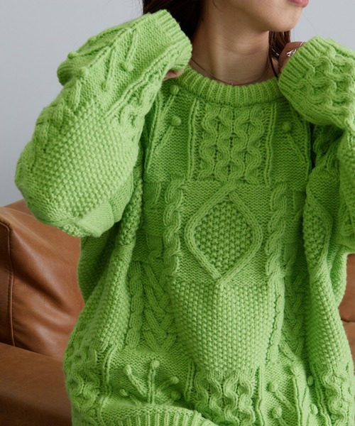 セール】ヴィンテージライクケーブルニット（ニット/セーター）｜RANAN