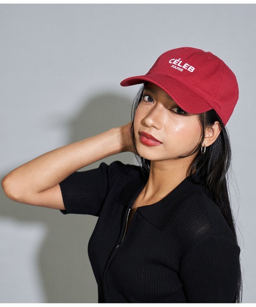 ANAP（アナップ）の「刺繍ロゴキャップ（キャップ・レディース・レッド/ダークグレー・FREE）」の5枚目の写真