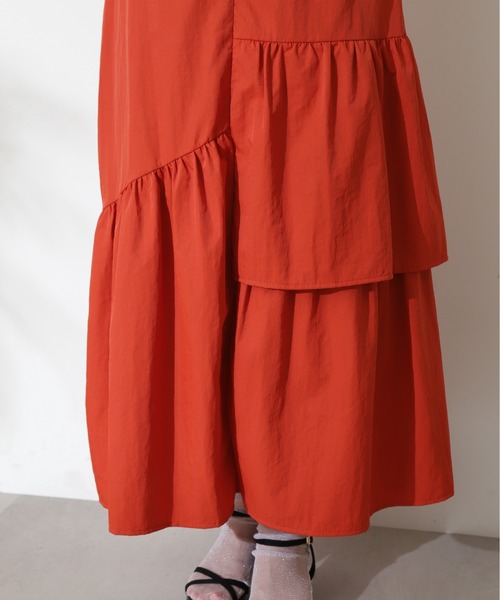 N.（N. Natural Beauty Basic）（エヌエヌナチュラルビューティーベーシック）の「◆ランダムレイヤードスカート（スカート・レディース・ブラック/クリーム/オレンジ・MEDIUM）」の13枚目の写真